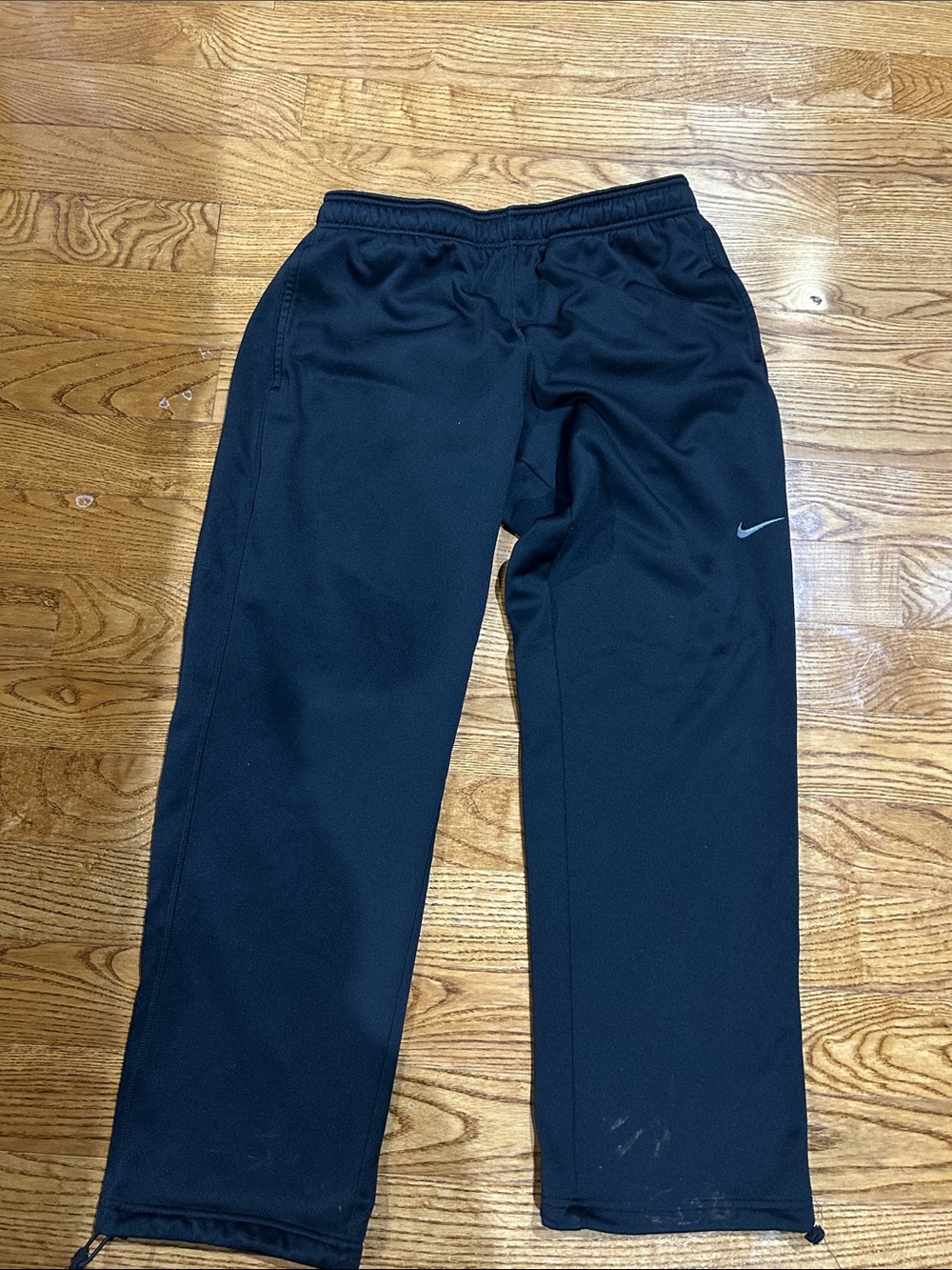 Nike mens Black Jogger Pants with Silver Swoosh